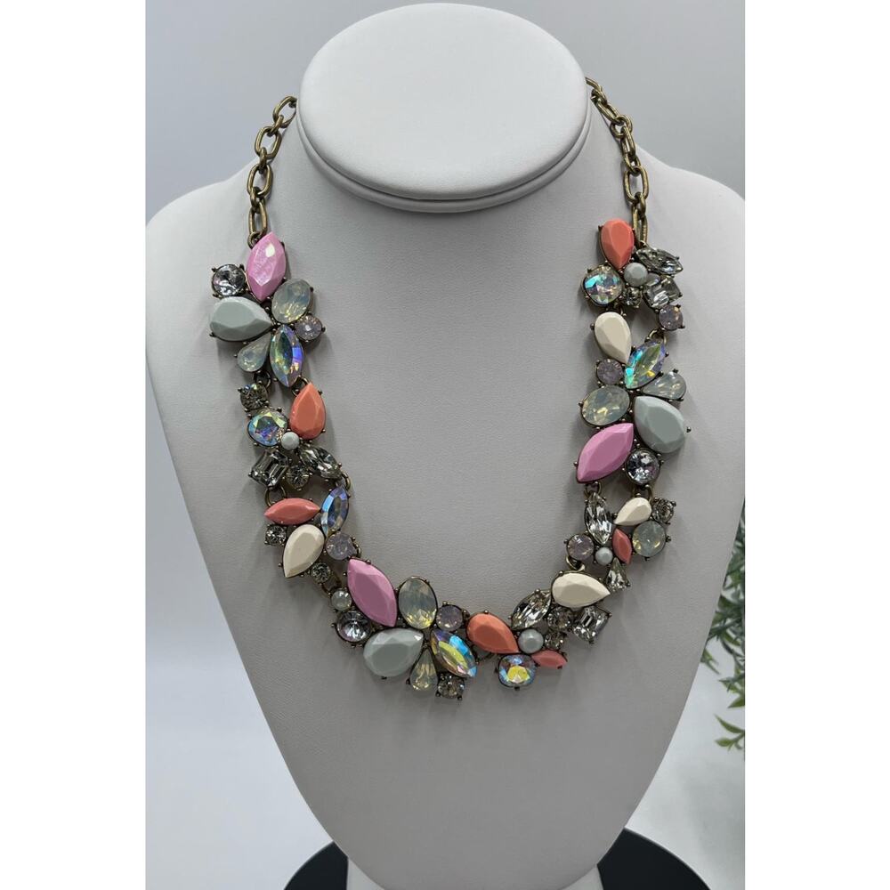 J. Crew multicolor rhinestone statement collar necklace